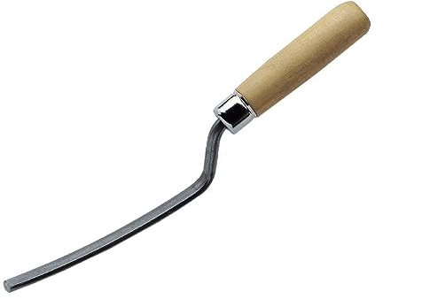 La zappa Truelle de joint semi-rond avec poignée en bois (14 x 1,2 cm)
