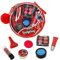 Miraculous Ladybug, 10-in-1 Kids Makeup Set with Nail Polish, Lipstick, Pressed Powder Palette, Lip Gloss, Hair Chalk, Make-up Sponge, Compressed Towel, Sticker and Pom-pom (Wyncor) (Ladybug)
