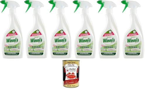 Winni's Bagno - Detergente desinfectante hipoalergénico para baño, apto para la piel más sensible, efecto limpiador y limpiador sin aclarado 500 ml + Polpa italiana gourmet 400 g