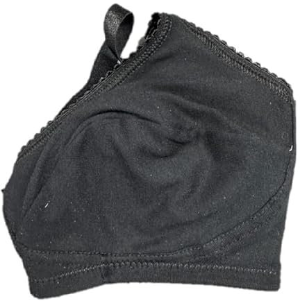 Reggiseno Donna Classico, Linea Comfort, in Morbido Cotone, Senza Ferretto (IT, Taglia della Coppa & Taglia della Fascia, B, 5, Nero)