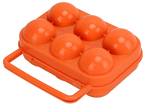 Boîte de Rangement D'œufs, Boîte à œufs à 6 Grilles, Boîte de Protection D'œufs Portable, Conception de Séparation Indépendante, étui de Transport D'œufs avec Poignée pour le