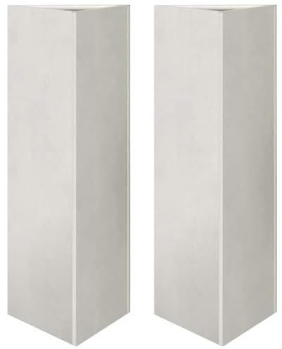 vidaXL Pflanzkübel 2 STK. Dreieckig 30x26x75 cm Edelstahl