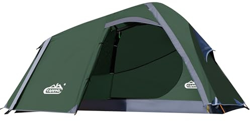 1 Person Backpacking Tent Waterproof Windproof Single Person Tent Lighweight Compact One Person Tent Easy Setup for Camping, Hiking, Mountaineering, Cycling, Biking - Green
