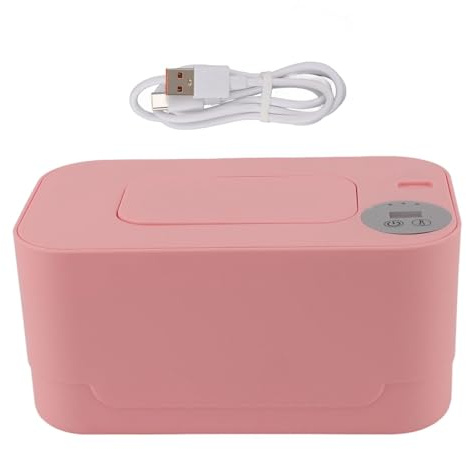 Baby Wipes Warmer, Practical TopDown Heating Moisturizing Wipe Dispenser with Constant Temperature for Newborns Toddlers Pink