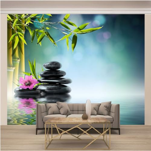 Fotomural Pared 3D Papel Tapiz Fotográfico Papel Pintado Tejido No Tejido Lana Fotomurales Decoración De Pared Sala Cuarto Salón Dormitorio Despacho Murales L 200 x 140cm Zen