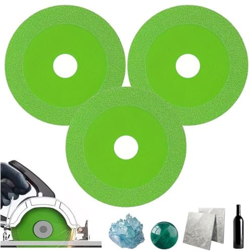 Klyzor Glass & Rock Grinding Disc - 3 Pcs Diamond Blade for Angle Grinder, Ceramic & Tile Cutting