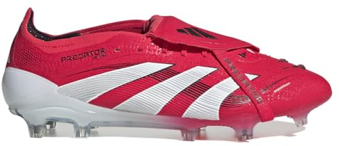 adidas herr Elite Fold Over Tongue Firm Markfotboll, Röd Vit, 42 EU