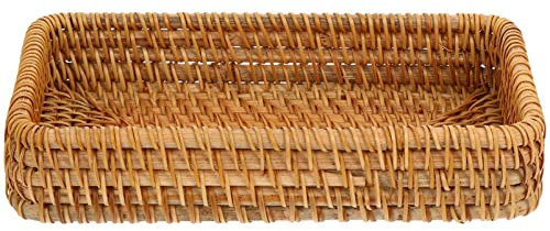 Garneck Geflochtener Rattan Aufbewahrungskorb Klein Leicht Robust Kompakt Für Wohnzimmer Schlafzimmer Tisch Als Haushaltskorb Desktop Organizer