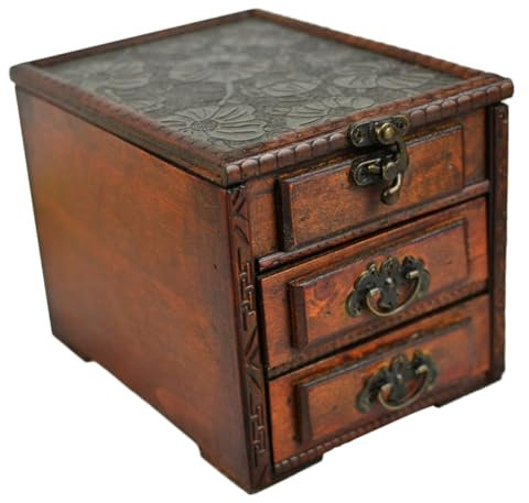 Alipis Holz Schmuckschatulle Mit Spiegel Für Schmuckaufbewahrungsbox Ringaufbewahrungsbox Und Ohrringlagerung Kompakte Und Tragbare Aufbewahrungsbox Für Kleiderschmuck Und Schmuckgeschenk