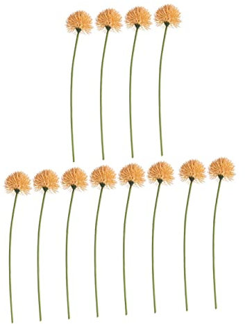 Cabilock 3 Ensembles Pissenlit Artificiel Usine Plantes D'hortensia Fleurs Jaunes Artificielles Haleine De Bébé Artificielle Artificielle Faux Spirale Plastique Orange 12 Pièces * 3