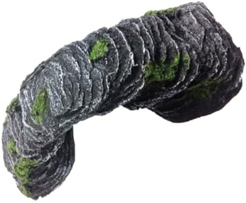 ROMISBABA Resin Schildkröten Plattform mit Kletterbrücke für Aquarien Basking Rocks und Versteck für Reptilien Umweltfreundliches für Fisch und Schildkrötenbecken