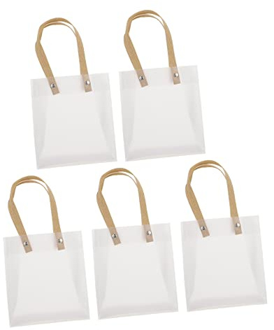 Healvian 5stücke Mattierte Transparente Verpackungsbeutel Zum Präsentieren Und Aufbewahren Handliche Geschenkaufbewahrungsbeutel Für Hochzeitssüßigkeiten-verpackung