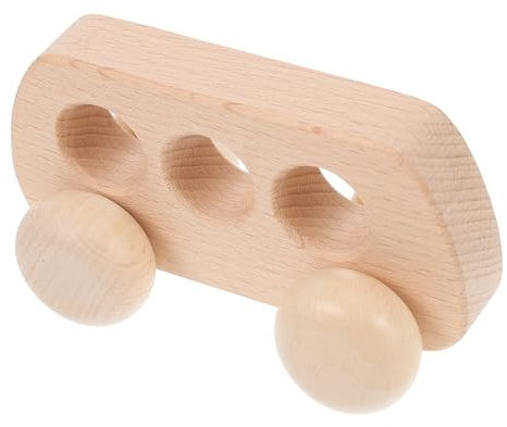 Toddmomy Holzspielzeug Auto Für Junge Mädchen Glatt Geschliffenes Schiebespielzeug Mit Handlichem Griff Für Neugeborene Für Sensorische Entwicklung Und Greifübungen Perfektes