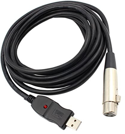 ERINGOGO 3m Cable Usb Xlr Metros Convertidor De Micrófono Usb Xlr Para Grabación Micrófonos Adaptador