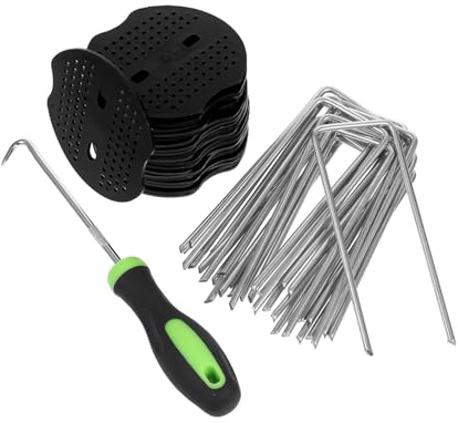JOINPAYA Piquets De Jardin Forme De u pour Fixer Joints De Tuyaux Arrosage Bâches Tissu Agrafes De Sol Robustes pour Aménagement Paysager