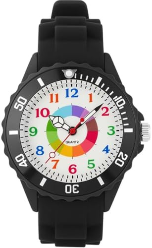 OSDUE Montre Analogique pour Enfants, 30M Montres Sportive Étanche Montre Bracelet Éducative Cadran Analogique 12h de Sport D'extérieur pour Cadeau Junior Apprentissage Enfants Garçon et Fille