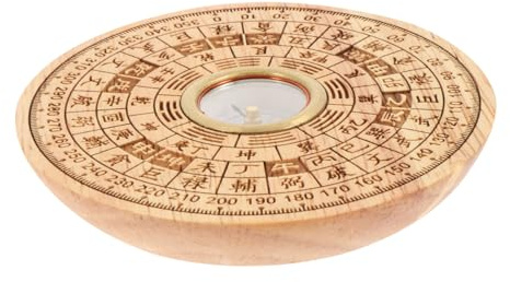 UPKOCH Runder Traditioneller Chinesischer Kompass Aus Holz Multifunktionaler Feng-Shui-dekor Für Zuhause Büro Oder Tempel Feng-Shui-kompass Runder Chinesischer Kompass