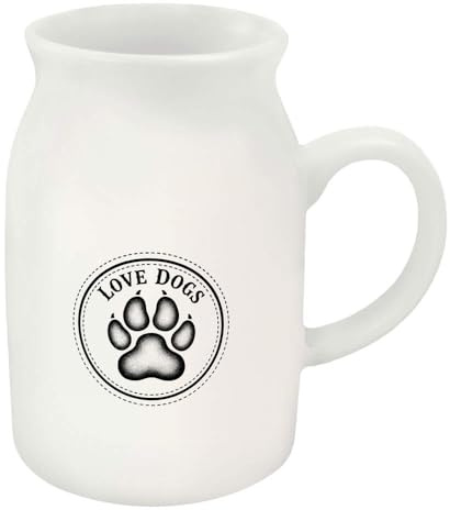 Azeeda 'Love Dogs Paw' Ceramic Milk Jug - 300ml (MJ00021162) | 10oz Creamer / Small Pitcher for Tea, Coffee, Breakfast and Dining