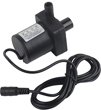 FTVOGUE 800 L/h Mini-Gleichstrom-Tauchpumpe mit Bürstenlosem Motor, 12 V, 18 W für Aquarium, Aquaponik, Gartenbrunnen, Hydrokultur, mit Zubehör für die Installation