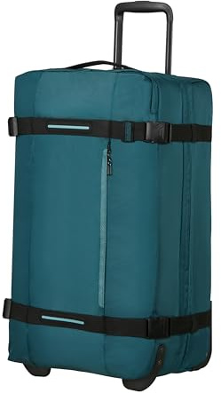 American Tourister Urban Track - Borsa da viaggio con 2 rotelle, 68 cm, Borsone leggero M con 2 scomparti e lucchetto TSA, 84 L, Perfetto per lunghi viaggi - Blu (Totally Teal)