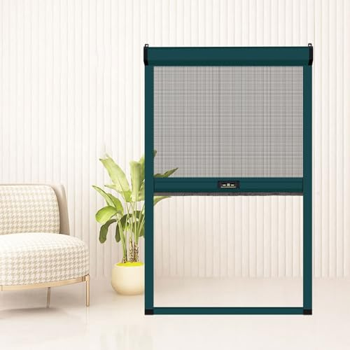 Mosquitera Ventana Enrollable Vertical a Medida, Mosquitera Enrollable Ventana de Aluminio, Protección contra Insectos, Desmontable, Fácil Instalación