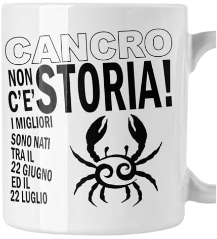 Tazza Compleanno Segni zodiacali Cancro Non c'è storia - idea regalo divertente Mug in ceramica 11 Oz