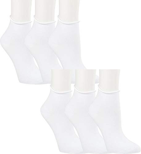 RS. Harmony | Kurze Socken mit Rollrand für Damen | 6 Paar | weiß | 39-42