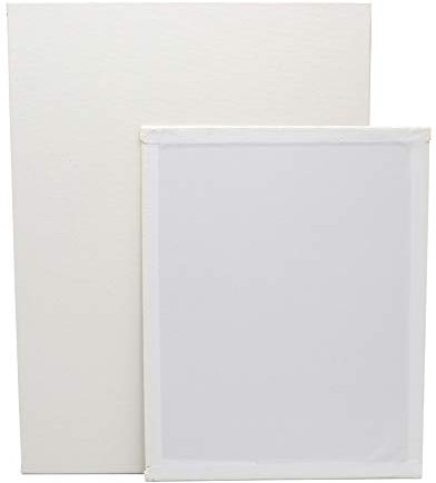 Malkarton 10er-Set 24x30 cm, Leinwand aus 100% Baumwolle, malfertig grundiert, Künstlerbedarf, Malpappe, Leinwandtafel, Hochwertige Leinwand für Acryl- und Ölfarben