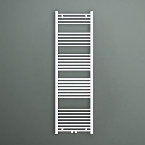 Mai & Mai Badheizkörper Handtuchheizkörper Badheizung Heizkörper bad 50x160cm Weiß Seitenanschluss & Mittelanschluss Handtuchtrockner Röhrenheizkörper