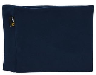 Lupa Handgefertigter doppellagiger Fleece-Halswärmer für Kinder – Kinder-Halswärmer für Jungen und Mädchen – Fleece-Halstuch für den Winter (Marineblau, Groß (7–12))
