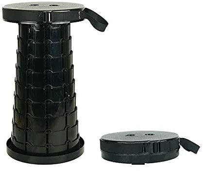 OOFAYWFD Tragbarer Klapphocker Campinghocker Klapphocker höhenverstellbarer Mini-Teleskophocker, Last 200 kg, geeignet für drinnen und draußen, Küche, Garten, Camping, Grillen, Angeln, Wandern