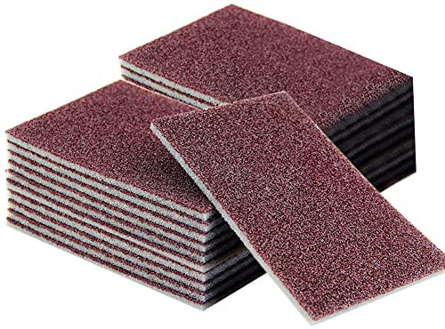 Esponja De Esmeril 20 Piezas Planas,Asudaro Esponja De Fregar De Doble Cara Toallita MáGica De Limpieza De Cocina Esmeril Esponja Borrador para Eliminar El óXido Limpiar Ollas Sartenes