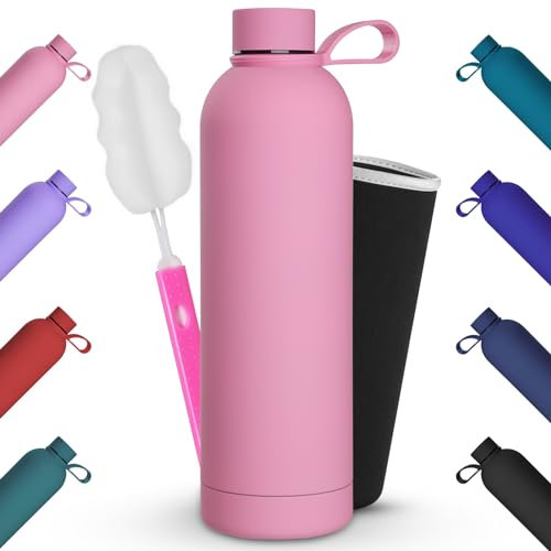 Edelstahl Trinkflasche,Geepen 1000ml Doppelwandige rinkflasche auslaufsicher, BPA-frei,| Auslaufsichere Wasserflasche für Sport, Outdoor, Schule
