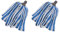 Addis MEGA 100% Microfibre Mop Replacement Refill head, Blue & White (Pack of 2)