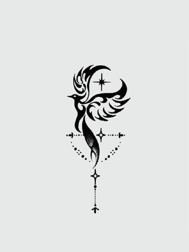 Phoenix Seal Juice Plant Ink Wasserfest Semipermanent Und 2 Wochen Haltbar Temporäre Tattoo-Aufkleber Für Männer Und Frauen Finger Brust Rücken Handgelenk