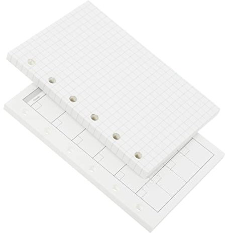 EXCEART 4 Stück Mini-ordner Mini-bindepapier Entzückender Ordner Loses Füllpapier Bindemittelpapier Binder-millimeterpapier Notizbuch-nachfüllungen A7 Südkorea Multifunktion Weiß