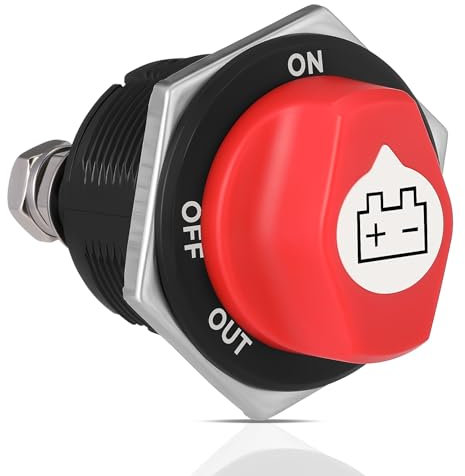 GEAREVER 200A Batterieschalter 12V 24V Auto Batterie Trennschalter Wasserdicht Batterietrennschalter Akku Trennen Master für KFZ LKW Boot Jacht Wohnwagen Motorrad Auto