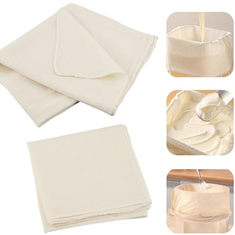 Cheesecloth, 10 PCS Cheese Cloths for Straining, Muslin Cloths for Cooking Cotton Cloth Food Strainer Ultra Fine Washable Cheese Cloths for Straining Cooking Baking(50x50cm)