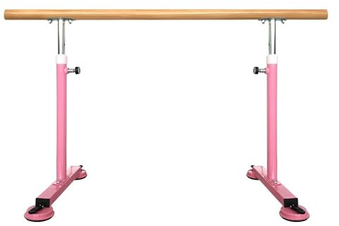 Verstellbare Ballettstange aus Holz mit Saugnäpfen, tragbare Tanzstange für Stretching, Gymnastik und Fitness-Workout, ideal für Zuhause oder Studio