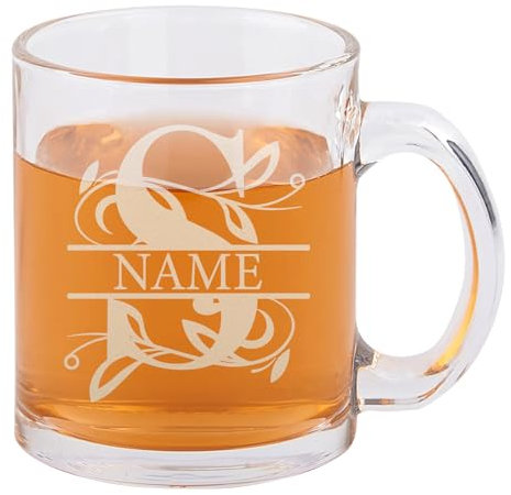 LINMQIU Taza de Cerveza Personalizada con Nombre, Vaso Transparente Personalizado de 13oz con Asa Taza Multiusos para Licor de Malta, Cócteles, Agua, Vasos de Zumo
