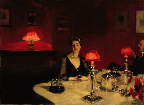 ARToPHIIU Vintage Canvas Painting Print Artwork Poster Print Artwork the Glass of Port by John Singer Sargent Picture on Canvas for Home Decor 60x90cm
