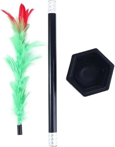 Txuolin Stick to Rose Zaubertricks Zauberstab zum Blühen Einfache Zaubertricks Lustige Spielzeuge Show Performance Prop für Erwachsene Jugendliche Magier Zubehör Familie Partyspiel