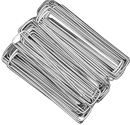 Hemobllo 30pièces Piquets de Fixation Forme pour Tissus Pelouse et Jardin Piquets de Jardin Robustes pour Fixation de Bâche de Sol