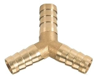 1 unidad de accesorio de tubería de lengüeta de latón, conector de 2, 3 y 4 vías for manguera de cobre de 4mm, 5mm, 6mm, 8mm, 10mm, 12mm, 16mm, 19mm, accesorios de tubo de agua Pagoda(Y 3 Way,4mm)