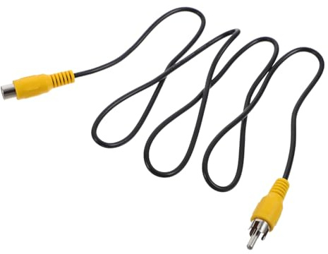 ROMISBABA Câble de Connexion Audio Rca Mâle-femelle 1 Mètre pour Haut-parleur, Flexible et Solide, Noir, Accessoire Audio pour Installation Sonore Domestique et Automobile