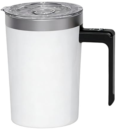 Tasse À Café Auto-remuante – Tasse Magnétique Rechargeable De 400 Ml, Couvercle Avec Affichage De La Température Intégré, Verres À Mélange Automatique | Salle De Sport Entraînement Voyage Cuisine Mais