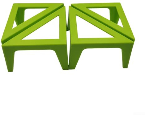 Lot de 4 supports de toile en ABS pour œuvres d'art en acrylique, stables, légers et portables, pour artistes, étudiants et amateurs (vert)
