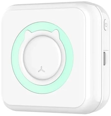 CCZRD Mini Impresora Portátil, Pegatinas Térmicas, Papel, Sin Tinta, Bluetooth, Inalámbrica, De Etiquetas Impresión Rápida Nítida Cada Etiqueta(Green)