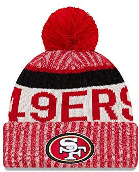 New Era NFL17 Sport Knit Bommelmütze SAN Francisco 49ERS Rot, Size:ONE Size