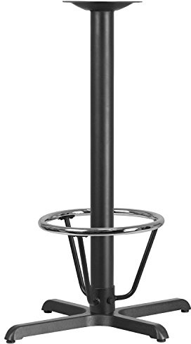 Flash Furniture 23.5'' x 29.5'' Restaurant Table X-Base with 3'' Dia. Bar Height Column and Foot Ring